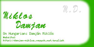 miklos damjan business card