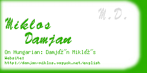 miklos damjan business card